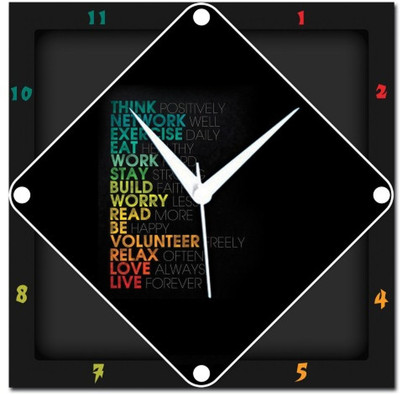 72% OFF on Amore Life Quote 107447 Analog Wall Clock Black