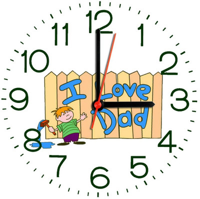 28% OFF on Ellicon 279 I Love Dad Analog Wall Clock White