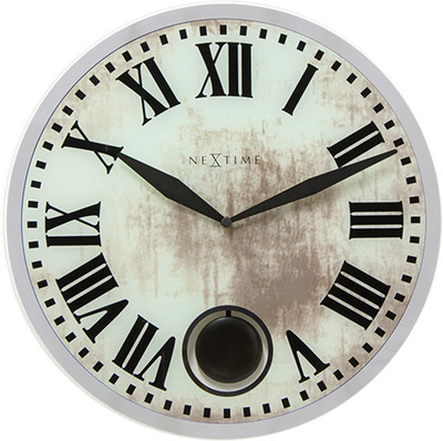 Nextime Romana Analog 29.972 cm Dia Wall Clock White Nextime Romana Analog 29.972 cm Dia Wall Clock White