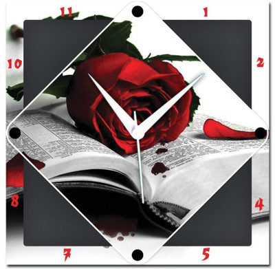 72% OFF on Amore Rose On Book Analog Wall Clock Multicolor 72% OFF on Amore Rose On Book Analog Wall Clock Multicolor