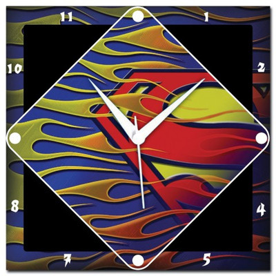 72% OFF on Amore Superman Logo Analog Wall Clock Multicolor