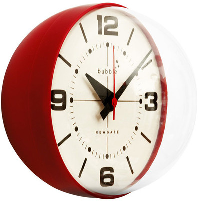 Kairos Retro Bubble Analog Wall Clock Red Kairos Retro Bubble Analog Wall Clock Red