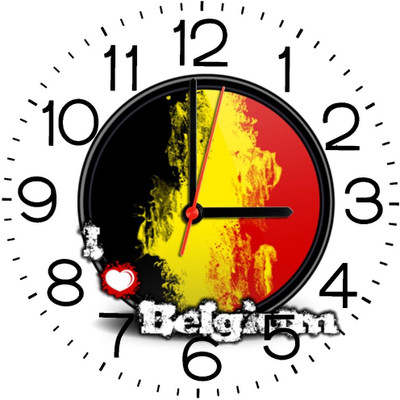 23% OFF on Ellicon B152 I Love Belgium Analog Wall Clock White