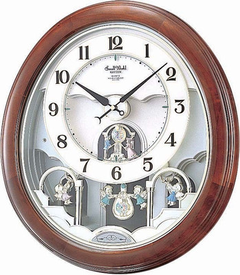 Rhythm 4MJ854WP06 Analog Wall Clock Brown Rhythm 4MJ854WP06 Analog Wall Clock Brown