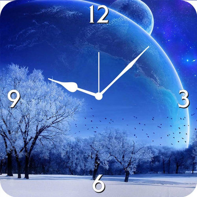 50% OFF on FurnishFantasy Blue Night Winter Analog Wall Clock Multicolor 50% OFF on FurnishFantasy Blue Night Winter Analog Wall Clock Multicolor