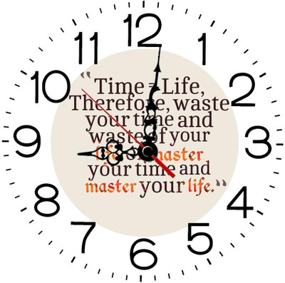28% OFF on Ellicon 170 Time Life Therefore Analog Wall Clock White