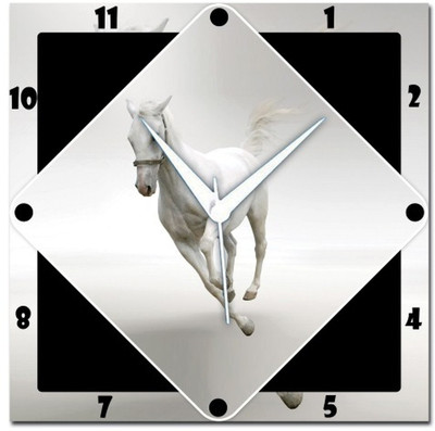 72% OFF on Amore White Horse Analog Wall Clock White 72% OFF on Amore White Horse Analog Wall Clock White