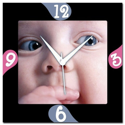 72% OFF on Amore Cute Baby 107663 Analog Wall Clock Multicolor
