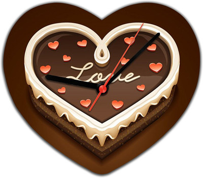 40% OFF on Lovely Collection Chocolate Love Analog Wall Clock Brown