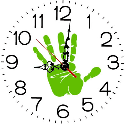 28% OFF on Ellicon 158 Green Hand Analog Wall Clock White 28% OFF on Ellicon 158 Green Hand Analog Wall Clock White