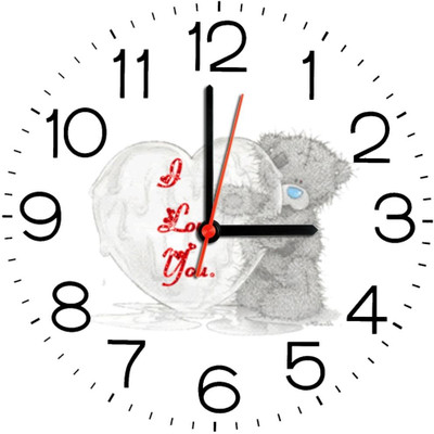 23% OFF on Ellicon B88 I Love You Teddy Analog Wall Clock White 23% OFF on Ellicon B88 I Love You Teddy Analog Wall Clock White