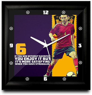 73% OFF on ShopMantra AndréS LujáN Spain Football Square Analog Wall Clock Black