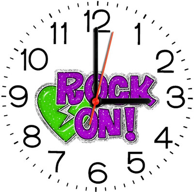 28% OFF on Ellicon 329 Rock On Analog Wall Clock White