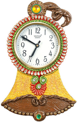 36% OFF on Mera Parichay Christmas Bell Style Designer Analog Wall Clock Yellow and Brown