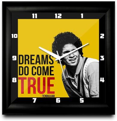 73% OFF on ShopMantra Sachin Dreams Do Come True Square Analog Wall Clock Black