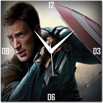 72% OFF on Amore Chris Evans Captain America Winter Soldier Analog Wall Clock Multicolor