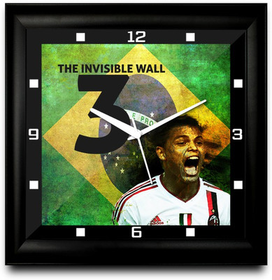73% OFF on ShopMantra Thiago Silva Brazil Football Square Analog Wall Clock Black