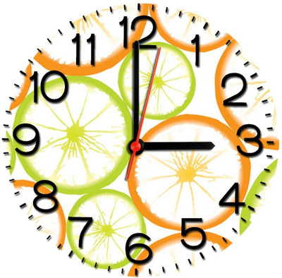 28% OFF on Ellicon 349 Orange Design Analog Wall Clock White 28% OFF on Ellicon 349 Orange Design Analog Wall Clock White