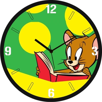 61% OFF on Regent Jerry Book Reading Analog 31 cm Dia Wall Clock Black