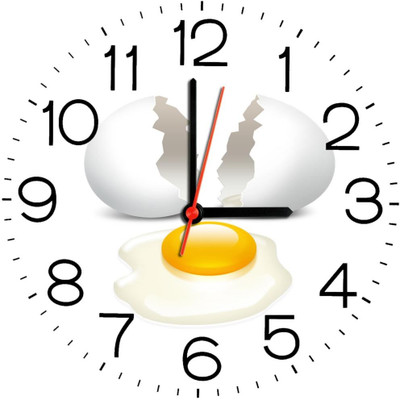 23% OFF on Ellicon B113 Broken Egg Analog Wall Clock White