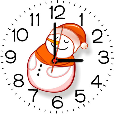 23% OFF on Ellicon B185 Christmas Cartoon Analog Wall Clock White