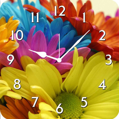50% OFF on FurnishFantasy Colorful Flowers Analog Wall Clock Multicolor 50% OFF on FurnishFantasy Colorful Flowers Analog Wall Clock Multicolor