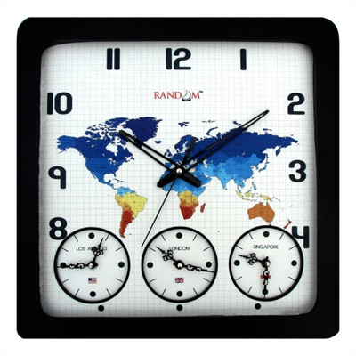 Random Continental Analog Wall Clock Multicolor Random Continental Analog Wall Clock Multicolor