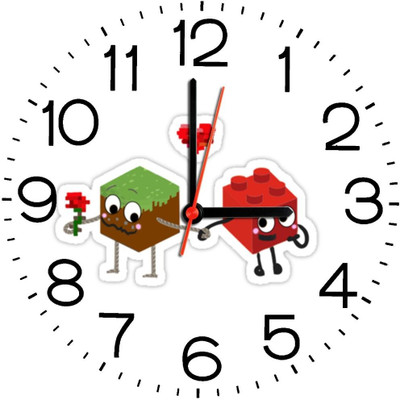 23% OFF on Ellicon B206 Funny Cartoon Couple Analog Wall Clock White