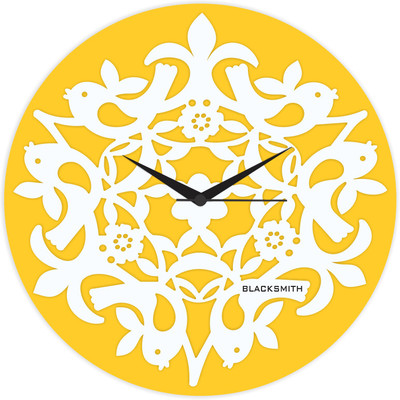 36% OFF on Blacksmith Yellow Abstract Birds And Flowers Aluminum Analog Wall Clock Traffic Yellow 36% OFF on Blacksmith Yellow Abstract Birds And Flowers Aluminum Analog Wall Clock Traffic Yellow