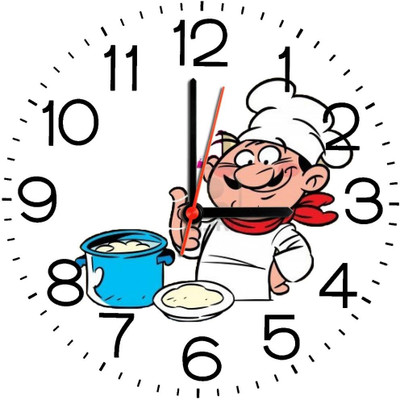 23% OFF on Ellicon B153 Cartoon Chef Cooks Analog Wall Clock White