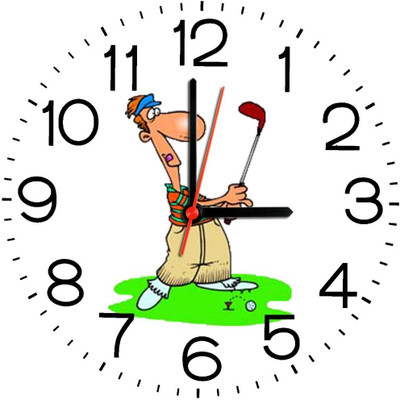 23% OFF on Ellicon B150 Cartoon Golfer Analog Wall Clock White 23% OFF on Ellicon B150 Cartoon Golfer Analog Wall Clock White