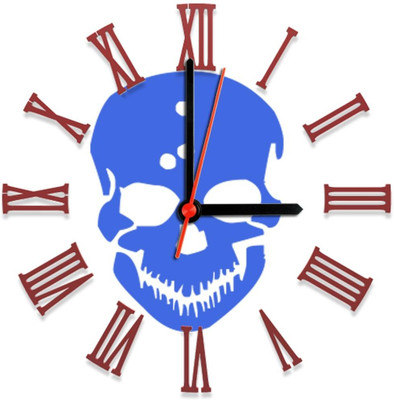 28% OFF on Ellicon 105 Blue Skull Analog Wall Clock White 28% OFF on Ellicon 105 Blue Skull Analog Wall Clock White