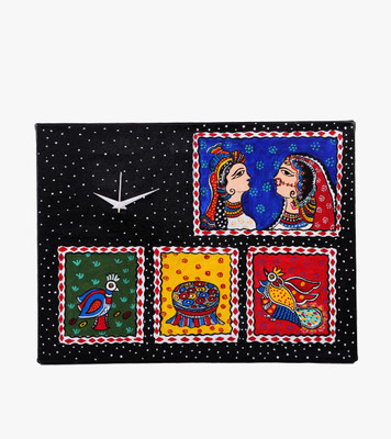 Rangrage The Magical Madhubani Analog Wall Clock Multicolor Rangrage The Magical Madhubani Analog Wall Clock Multicolor