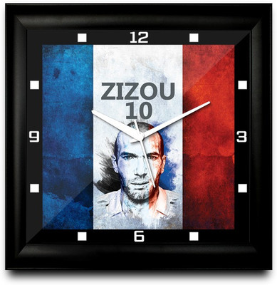 73% OFF on ShopMantra Zinedine Zidane France Football Square Analog Wall Clock Black