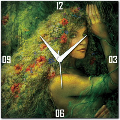 72% OFF on Amore Abstract Girl Analog Wall Clock Green 72% OFF on Amore Abstract Girl Analog Wall Clock Green