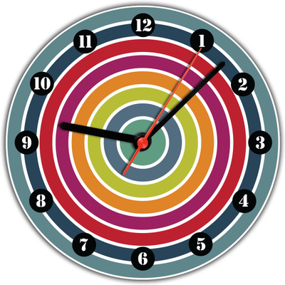 14% OFF on Lovely Collection Multicoloured Bulls Eye Analog Wall Clock Multicolour 14% OFF on Lovely Collection Multicoloured Bulls Eye Analog Wall Clock Multicolour