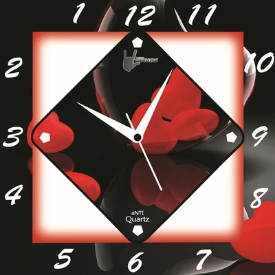 55% OFF on Lycans aNTI 0091 Analog Wall Clock Red, Black