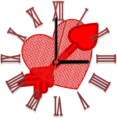 28% OFF on Ellicon 111 Red Heart Analog Wall Clock White 28% OFF on Ellicon 111 Red Heart Analog Wall Clock White