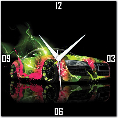 70% OFF on WebPlaza Abstract Car 4 Analog Wall Clock Multicolor