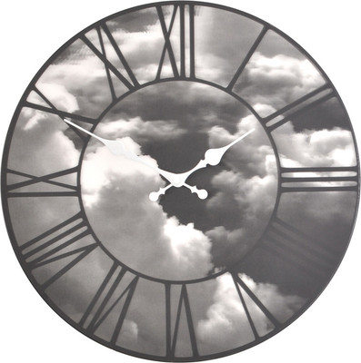 2% OFF on Nextime Clouds Analog 38.1 cm Dia Wall Clock Grey