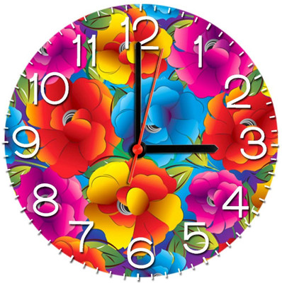 28% OFF on Ellicon 375 Flower Pattern Analog Wall Clock White 28% OFF on Ellicon 375 Flower Pattern Analog Wall Clock White