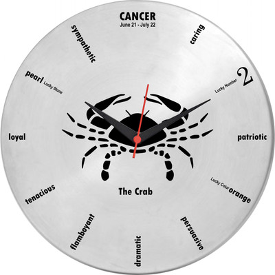 21% OFF on Ravenn Sun Sign - Cancer Analog Wall Clock Steel 21% OFF on Ravenn Sun Sign - Cancer Analog Wall Clock Steel