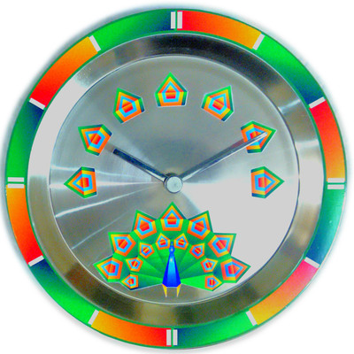 23% OFF on Onatto Peacock Wall Clock. Analog Wall Clock Multicolor