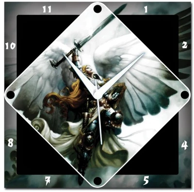 72% OFF on Amore Angel Warrior 107402 Analog Wall Clock Black