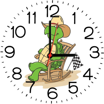 23% OFF on Ellicon B231 Funny Turtle Analog Wall Clock White