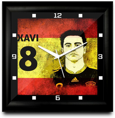 73% OFF on ShopMantra Xabier Xabi Alonso Spain Football Square Analog Wall Clock Black