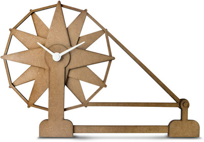 Made In India Charkha Analog Wall Clock Natural