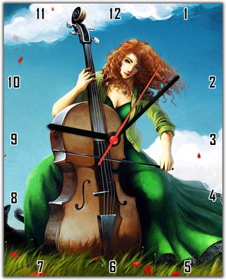 50% OFF on Lovely Collection Girl Playing Music Analog Wall Clock Multicolor 50% OFF on Lovely Collection Girl Playing Music Analog Wall Clock Multicolor