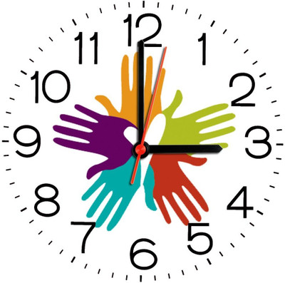 28% OFF on Ellicon 182 Colorful Hand Make A Heart Analog Wall Clock White 28% OFF on Ellicon 182 Colorful Hand Make A Heart Analog Wall Clock White