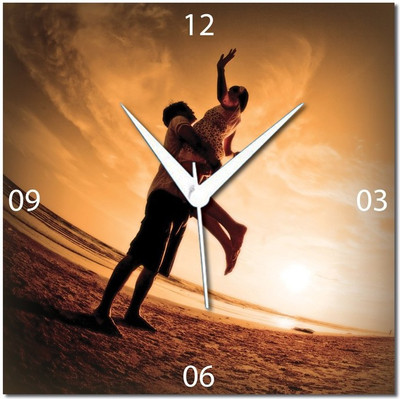 70% OFF on WebPlaza Love Couple Valentine Analog Wall Clock Multicolor